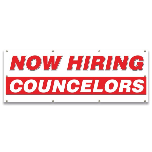 Now Hiring Counselors Banner Apply Inside Accepting Application Single Sided